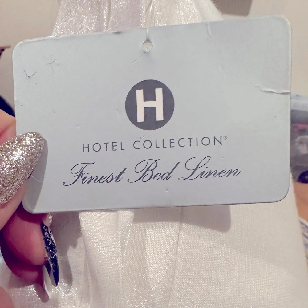 HOTEL COLLECTION MACYS FINEST BEADED SHIMMER WHITE LUXURY PILLOW